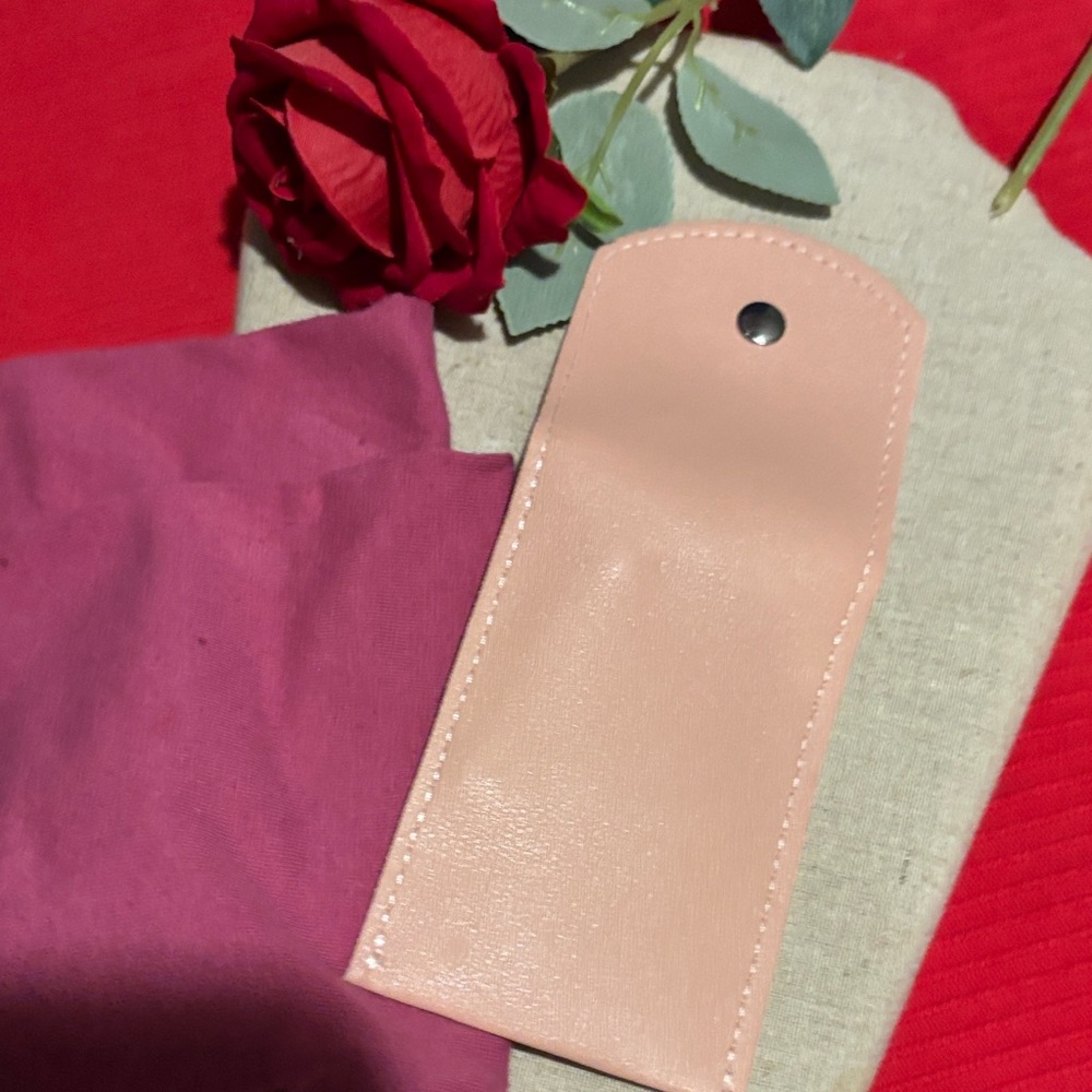 Pink Leatherette Manicure Set - Compact Nail Care Kit - Picture 7 of 8
